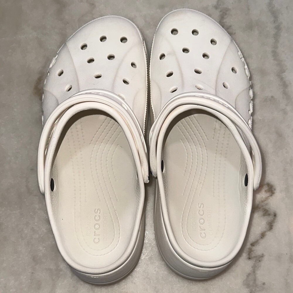 CROCS White Sandals Men’s 10 platform